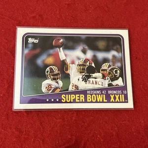 1988 Topps Super Bowl XXII Card #1 NM-MT Redskins vs Broncos - Bild 1 von 3