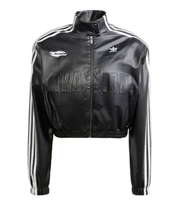 Adidas Women Adilenium Season 2 Biker Jacket Gender Black Asian Sizing JM9287 - Picture 1 of 5