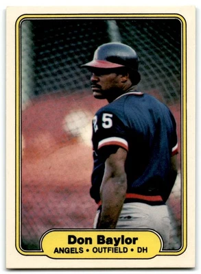 1982 Fleer Don Baylor California Angels #451 - Image 1 of 2