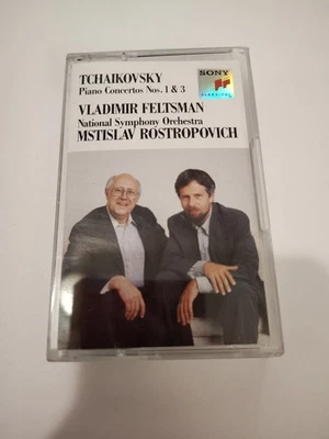 Tchaikovsky - Piano Conc 1 & 3 Feltsman Rostropovich cassette tape. New - Image 1 of 3
