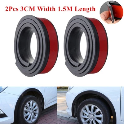 Fender Flares Car Wheel Eyebrow Arch Extension Protector Moulding Trim Strip 2x - Image 1 of 4