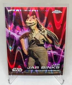 2024 Topps Chrome Star Wars Jar Jar Binks Red Raywave #127 - Bild 1 von 2