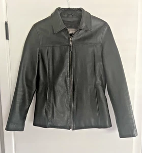 Wilson's Leather Pelle Studio Thinsulate Ultra Lining Black Zip-Up Jacket Gr. M - Bild 1 von 10