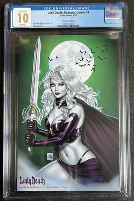 Lady Death: Demonic Omens #1 Mike Krome Violet Chase Variant CGC 10 4464106008 - Image 1 of 4