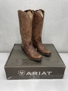 Ariat Distressed Tan Yellowstone Stockman Western Boot Women's US 8.5B - Picture 1 of 9