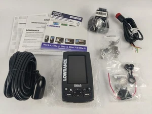 Lowrance Mark-4 Chirp Fishfinder Chartplotter w/ Power Cable - NEW - Picture 1 of 10