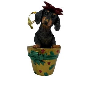 Danbury Mint Dachshund Christmas Ornament Weenie Dog Holiday I Dig Christmas - Picture 1 of 11