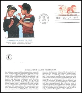 1979 Year of the Child Sc 1772 FDC Fleetwood UNICEF children rights education - Picture 1 of 1