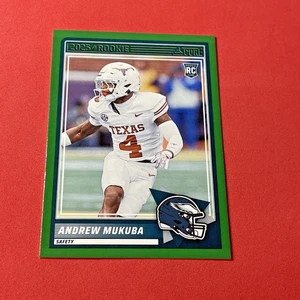 Andrew Mukuba .. ROOKIE GREEN .. Longhorns / Eagles .. 2025 Score PARALLEL 98 - Picture 1 of 2