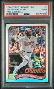 2024 Topps Chrome Update 1989 Topps Baseball Jackson Holliday #3 PSA 9 - Picture 1 of 2