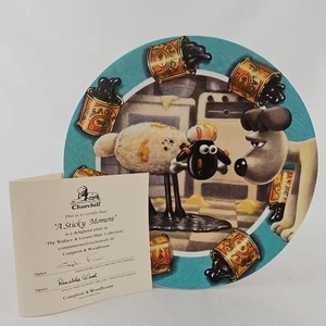 Churchill Wallace And Gromit Collectors Decorative Plate 'A Sticky Moment' - Picture 1 of 10