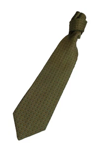 New BROOKS BROTHERS $120 Green Geometric Numeric Italian Tie 100% Silk Qte_E - Picture 1 of 4