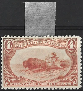 US, 4ct Omaha, Particularly Fine Example, Full OG, Sc#287, Cat $120 (Q92) - Picture 1 of 2