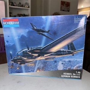 1:48 Monogram HEINKEL He111 German Bomber Model Kit 5509 Open Box Complete - Picture 1 of 12