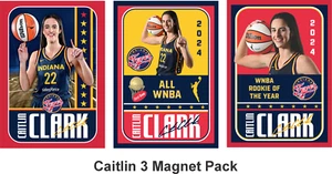 Caitlin Clark Women’s Basketball Fridge Magnets 2024 3 PACK 🔥 - Picture 1 of 4