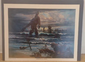 Restos del poder/Impresión a doble cara del mañana/John Pitre/1971/8 1/2 x 11 pulgadas - Imagen 1 de 5