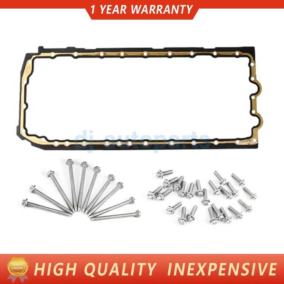 Engine Oil Pan Gasket With Engine Oil Pan Bolt Kit for BMW X3 X4 X5 X6 335i 435i - Imagem 1 de 2
