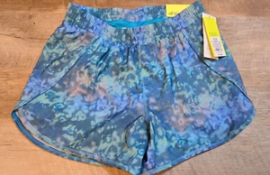 ALL IN MOTION Running Shorts Girls XL 14 Activewear Inner Panty Aqua Green - Picture 1 of 2