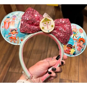 Diadema Disney* Parks It’s A Small World con lazo con lentejuelas orejas de Minnie Disneyland EE. UU. - Imagen 1 de 7