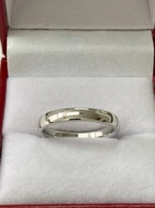 10K SOLID WHITE GOLD PLAIN DOME MILGRAIN WEDDING BANDS RINGS 3MM - Picture 1 of 1