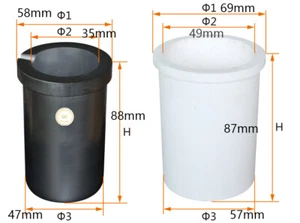 Induction Melting Furnace Graphite Crucible with Ceramic Shield - Picture 1 of 8