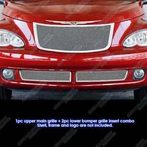 Combo de rejilla de malla de acero inoxidable para Chrysler PT Cruiser 2006-2010 - Imagen 1 de 3