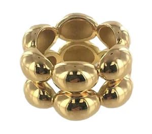 Chaumet 18Kt Gold Double Row Ring Scallop Made In Paris Size 6 - Picture 1 of 7