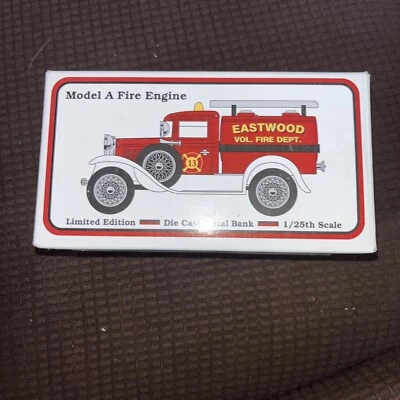 Eastwood Company Model A Ford Fire Engine 1/25 Scale Red Diecast Bank 116600 - Image 1 of 4