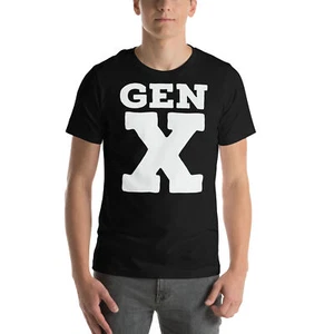Gen X Retro Graphic Tee | Generation X Vintage Shirt | White Text - Picture 1 of 8