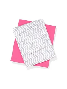 Victorias Secret Pink Sheet Set Pink Gray Chevron Dorm Bedding NWT Twin XL - Picture 1 of 2