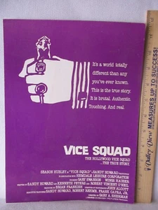 The Hollywood Vice Squad 1981 Promo Poster Picture Synopsis Card, Season Hubley - Picture 1 of 2
