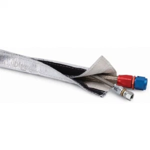 DEI Heat Shroud 1in I.D. x 3ft - Aluminized Sleeving - Hook and Loop Edge - Picture 1 of 6