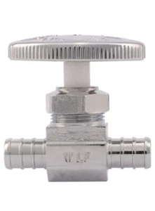 SharkBite 23063LF Chrome Plated PEX Stop Valve 1/2 x 1/2 Dia. in. - Picture 1 of 4