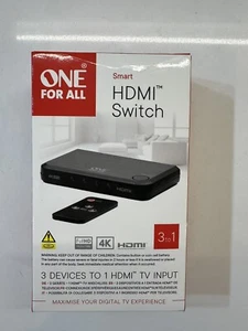 One For All 4K HDMI Smart Switch Brand New Sealed Free Postage - Picture 1 of 2