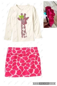 NWT Gymboree Loveable Giraffe Outfit Tee, Skirt & Headband - Picture 1 of 4