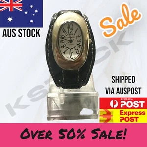 Leather Strap Womens Oval Face Quartz Womens Watch for Ladies - Picture 1 of 6