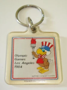 Vintage Keychain Olympic Games Los Angeles 1984 Key Ring Fob Ken Norton Company - Picture 1 of 2