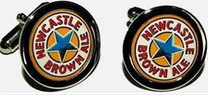 brown ale beer booze on Dome Silver Cufflinks gifts event wedding suit codeMAK - Picture 1 of 1