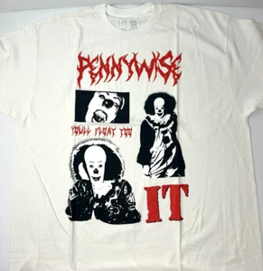 IT Pennywise Youll Float Too Graphic Tee Mens Size XXL White Red Short Sleeve - Picture 1 of 6