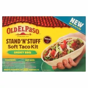 Old El Paso Ständer 'N' Stuff Soft Taco Kit Smokey BBQ 350g - 2er-Pack - Bild 1 von 1