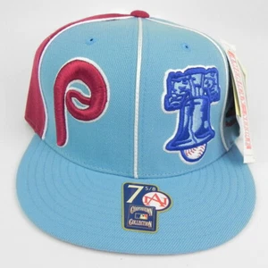 GORRA GORRA SOMBRERO CON AGUJA AMERICANA FILADELFIA PHILLIES MLB DE COLECCIÓN LOGOTIPO NUEVO CON ETIQUETAS! - Imagen 1 de 10