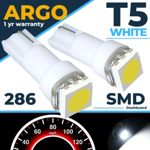 T5 Led White Dashboard 286 Bulbs Smd Dials Xenon Speedo Wedge Car Light Bulb 12v - Picture 1 of 96