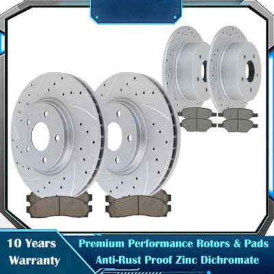 Rotores delanteros traseros discos y pastillas de freno aptos para Chevy Malibu HHR Cobalt Pontiac G5 Foto 1 de 4