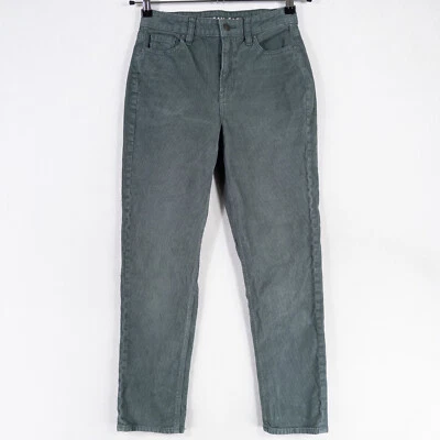 Брюки женские American Eagle размер 0 бирюзово-зеленые мама прямые вельветовые эластичные повседневные - Изображение 1 из 4