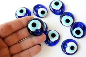 5 pcs Lampwork Evil Eye Glass Beads Decoration Home , Evil Eye Gift For Home - Picture 1 of 5