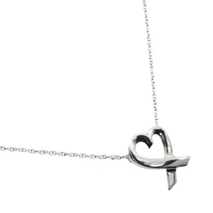 TIFFANY&Co. Paloma Picasso Loving heart Necklace Silver925 2.6g Women - Picture 1 of 10