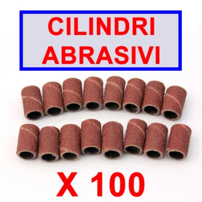 Fresa 100 pz Scovolini Abrasivi Lima Unghie Ricostruzione Ricambio Nail Art wr