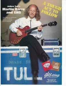 Rare 1994 GHS Guitar Strings Ad/ Great Art/ Martin Barre/ Jethro Tull - Picture 1 of 1