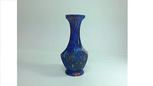 Art Deco Vintage Hand-Painted Glass Vase - Picture 1 of 2