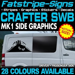 to fit VW CRAFTER SWB MONSTER FUNNY CAMPER VAN STICKERS GRAPHICS DECALS - Picture 1 of 2